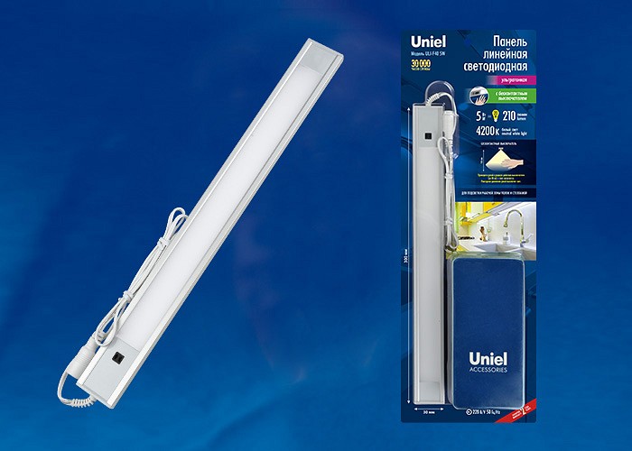 Накладной светильник Uniel Silver ULI-F40-5W/4200K SENSOR IP20 SILVER