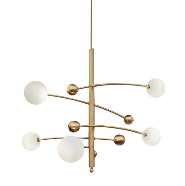 Люстра Delight Collection Globe Mobile 5 brass