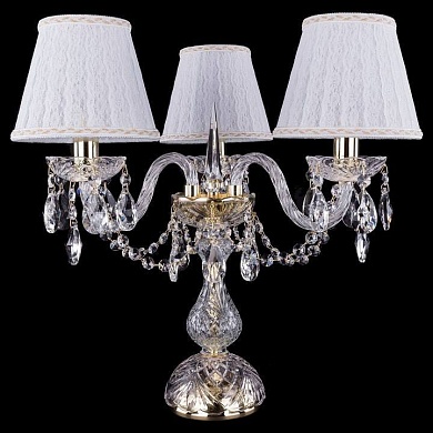Настольная лампа декоративная Bohemia Ivele Crystal 5706 1406L/3/141-39/G/SH13A-160