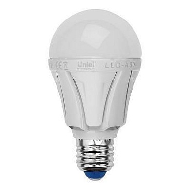 Лампа светодиодная (UL-00001523) E27 8W 4000K груша матовая LED-A60 8W/NW/E27/FR PLP01WH