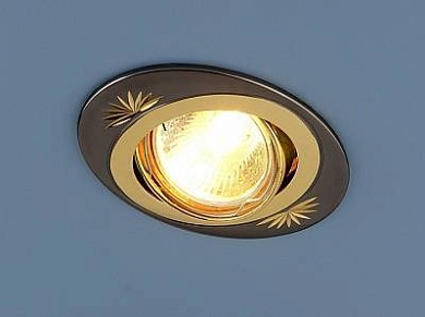 Встраиваемый светильник Elektrostandard 856 CF MR16 GU/GD черный/золото 4607176192698