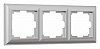 Рамка на 3 поста Werkel Fiore (серебряный) W0032206
