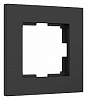 Рамка на 1 пост Werkel Slab черный матовый W0012908