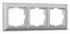 Рамка на 3 поста Werkel Fiore (серебряный) W0032206