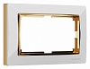 Рамка для двойной розетки Werkel Snabb белый / золото W0081933