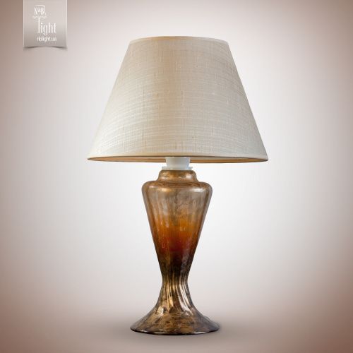 Настольная лампа 16300 Мрамор бежевый-коричневый Абажур 03n2909