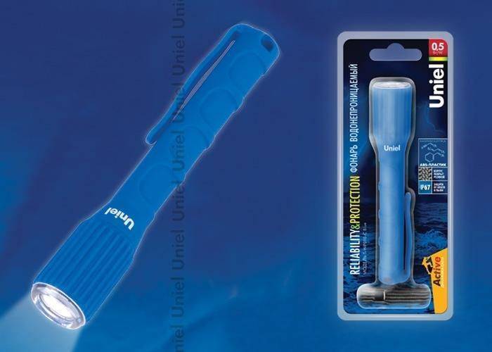 Ручной светодиодный фонарь Uniel Standart Актив S-WP010-С Blue