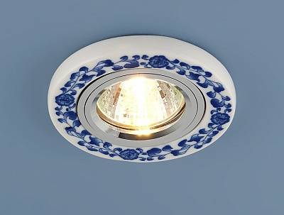 Встраиваемый светильник Elektrostandard 9035 керамика MR16 бело-голубой (WH/BL) 4690389018756