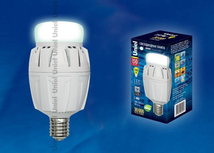 Светодиодная лампа Uniel LED-M88-150W/NW/E40/FR ALV01WH кapтoн E27 150Вт Дневной 4000К